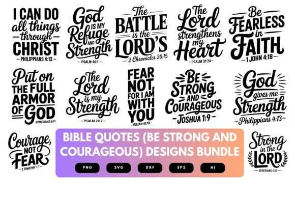 Be Strong and Courageous SVG for Crafts & Graphics
