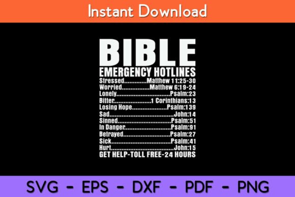 Bible Emergency Numbers: A Fun Graphics Asset for Crafts