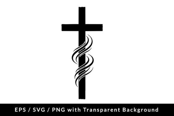 Christian Cross Silhouette: A Versatile Graphics Asset