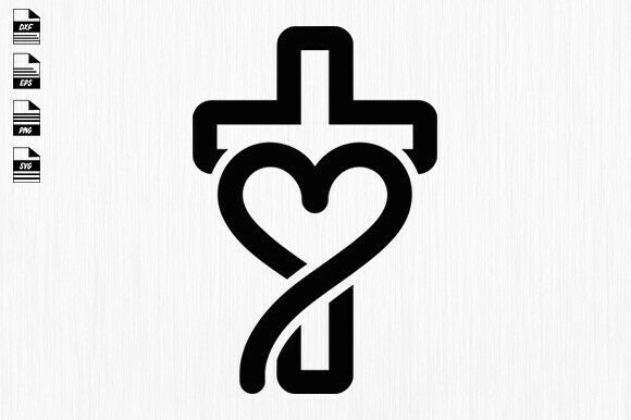 Christian Heart and Cross SVG: A Versatile Graphics Asset for Crafts