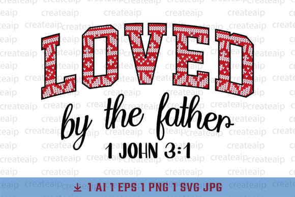 Christian PNG Loved by the Father: A High-Quality Graphic Design Asset
