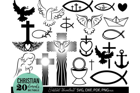 Christliche Symbole Bundle: A Perfect Graphics and Crafts Asset