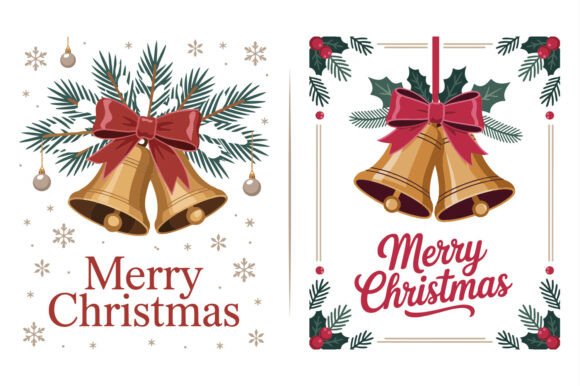 Christmas Bell Vector Art: Perfect for Festive Branding
