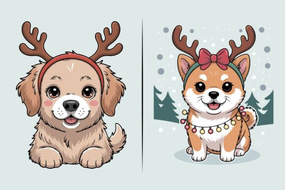 Christmas Dog Vector: A Festive Graphic for Holiday Sales