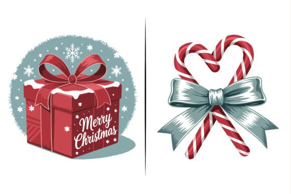 Christmas Gift Ribbon Vector: Perfect for Brand Graphics