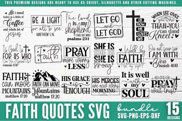 Enhance Your Local Brand with Faith Quotes SVG Bundle