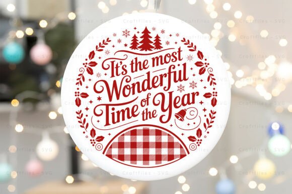 Farmhouse Christmas Ornament SVG for Creative Crafts
