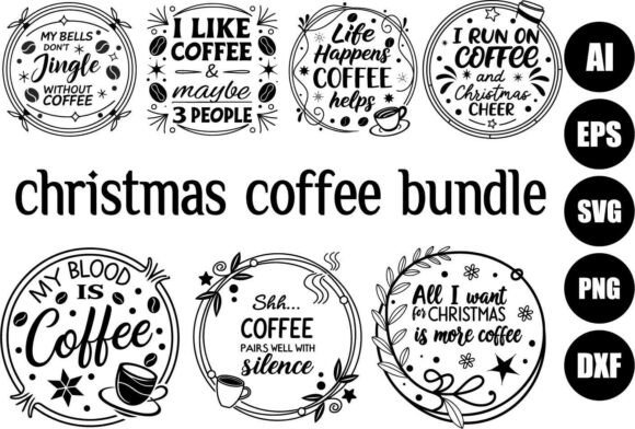Funny Coffee Christmas SVG: A Festive Graphic for Creative Projects