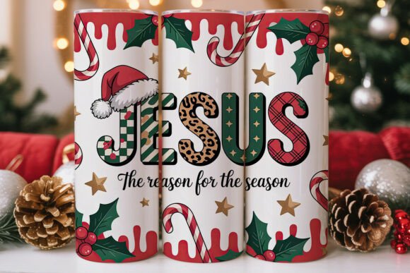Jesus Christmas Tumbler Wrap: A Festive Graphic Asset