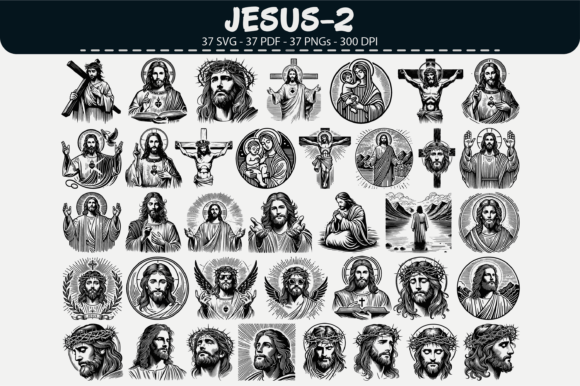 Jesus Vector Clipart – 37 Designs for Branding