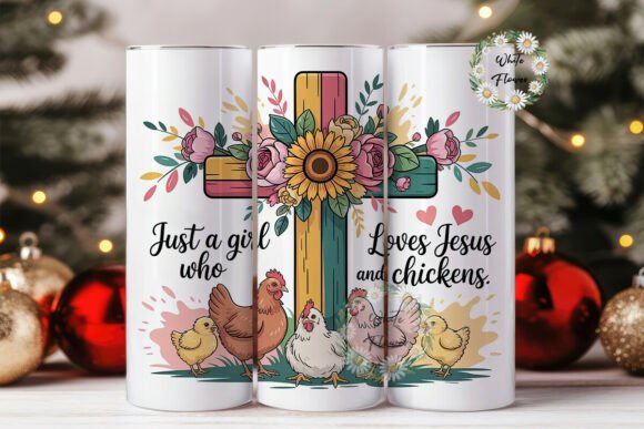 Just a Girl Who Loves Jesus Tumbler Wrap Graphics