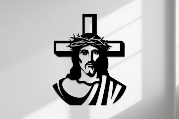 Laser Cut Jesus Cross Sign SVG for Creative Signs