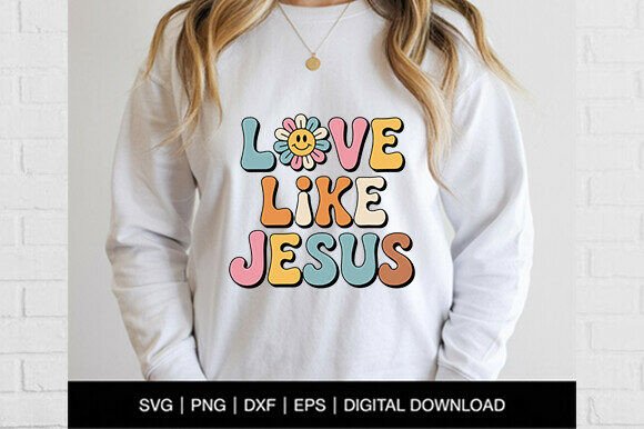Retro Christian Svg - Jesus Cute File