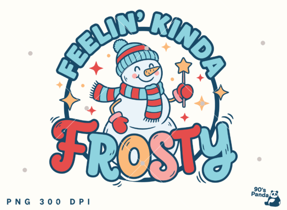 Retro Winter Snowman PNG for Creative Graphics