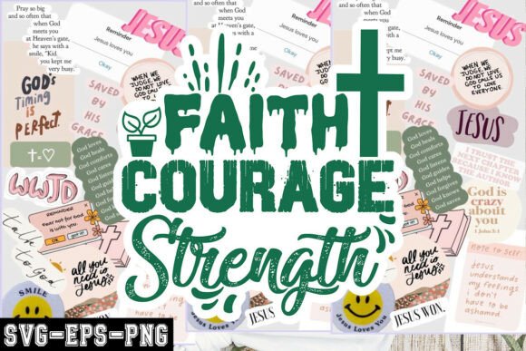 Review: Faith Courage Strength SVG for Graphics and Crafts