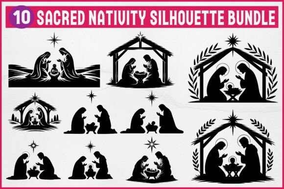 Sacred Nativity Silhouette Bundle: A Must for Christmas Crafts