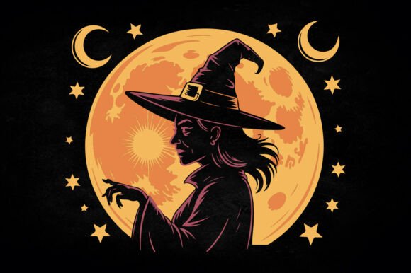 Witch Face Halloween Graphic: A Must for Creative Crafts
